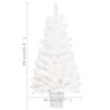 vidaXL Artificial Pre-lit Christmas Tree with Ball Set White 35.4"