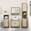 vidaXL Bathroom Furniture Set Sonoma Oak Engineered wood, metal, glass