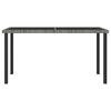 vidaXL Dining Set Grey and Black Poly rattan, powder-coated steel Medium