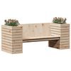vidaXL Planter Bench Natural Pine Solid Pine Wood 66.9x23.6x25.6 in