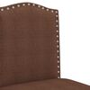 vidaXL Bar Chair Brown and Black Solid rubber wood, fabric (100% polyester)