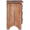 vidaXL Bedside Cabinet Natural mahogany Solid mahogany wood, iron