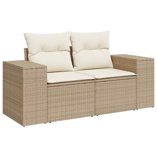 vidaXL Garden Sofa Set Beige and Cream White