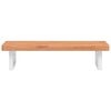 vidaXL Basin Shelf Beech wood and white Solid beech wood and steel Medium