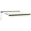 vidaXL Retractable Awning Cream Fabric (100% polyester) with PU coating