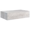 vidaXL Drawer Shelf Set of 2 Concrete Gray MDF, Metal Compact