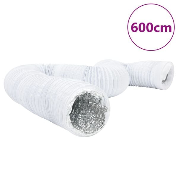 vidaXL Ventilation Duct Aluminium and PVC 19.7 ' &Oslash;3.9 "