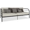 vidaXL Day Bed Frame Black Metal, plywood, plastic Twin