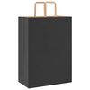 vidaXL Paper Bags 250 pcs with Handles Black 12.6x6.7x17.3"