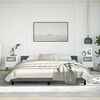 vidaXL Bed Frame With Headboard Dark Grey Velvet Full Durable