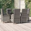 vidaXL Garden Dining Set Black and Grey