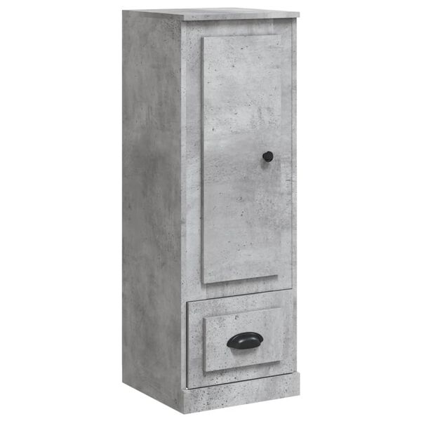 vidaXL Highboard Concrete grey Engineered wood Tall Storage Highboard
