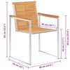 vidaXL Patio Chairs 4 pcs with Cuhsions Solid Teak Wood (2x46515+314052)