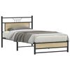 vidaXL Bed Frame Sonoma Oak Engineered Wood and Steel 42.1 x 79.9 in