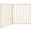 vidaXL Dog Gate Set of 2 Brown Solid Poplar wood 63 in long Foldable