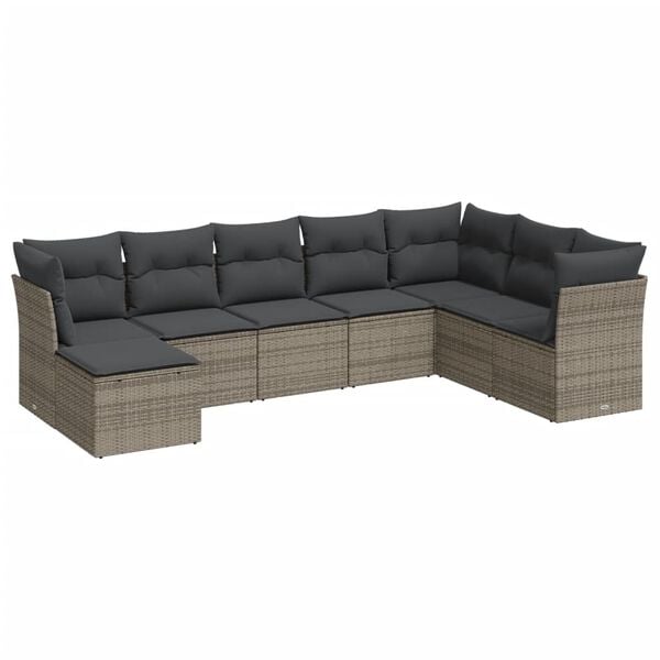 vidaXL Outdoor Sofa Set Grey