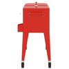 vidaXL Cooler Cart with Wheels Red 36.2"x16.9"x35"