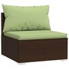 vidaXL Garden Lounge Set Brown PE rattan Medium Modular