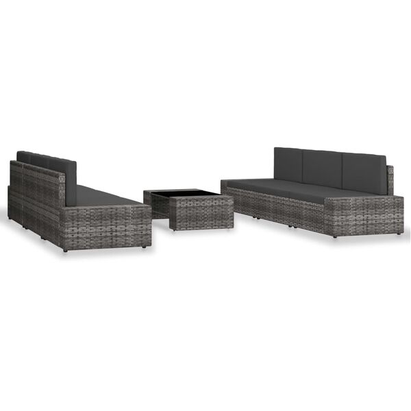 vidaXL Garden Lounge Set Grey and Anthracite