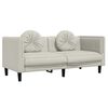vidaXL 3 Piece Sofa Set with Pillows Cream Velvet
