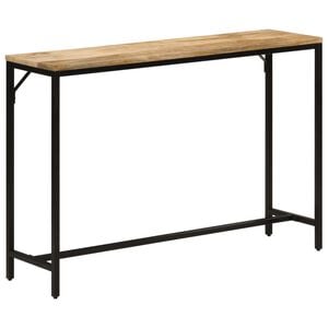 vidaXL Console Table Natural wood and black Solid rough mango wood, iron