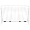 vidaXL Football Goal with Net White 70.9x35.4x47.2" Steel