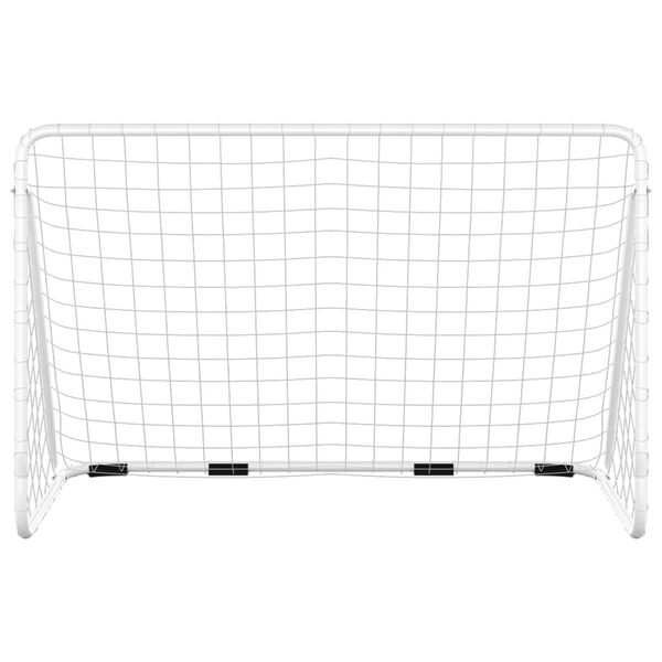 vidaXL Football Goal with Net White 70.9x35.4x47.2" Steel