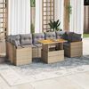 vidaXL Garden Sofa Set Beige