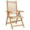 vidaXL Garden Chair Set of 8 Beige Solid Acacia Wood with Oil Finish