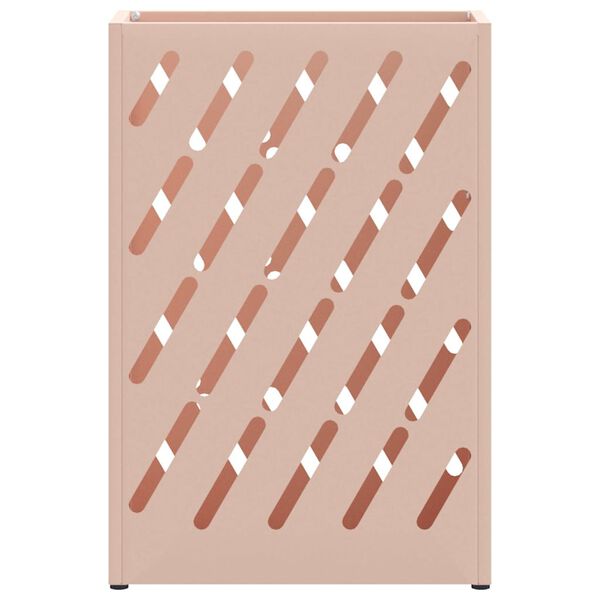vidaXL Umbrella Stand with Storage Pink 11.02 x 4.72 x 16.14 in Steel