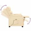 vidaXL Massage Chair Cream Fabric (100% polyester), iron, plywood Large