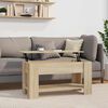 vidaXL Coffee Table Sonoma oak Engineered wood Medium Adjustable
