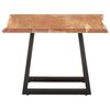 vidaXL Coffee Table Brown, Black Solid Acacia Wood, Powder-Coated Iron