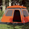 vidaXL Camping Tent Dome 4-Person Gray and Orange Quick Release