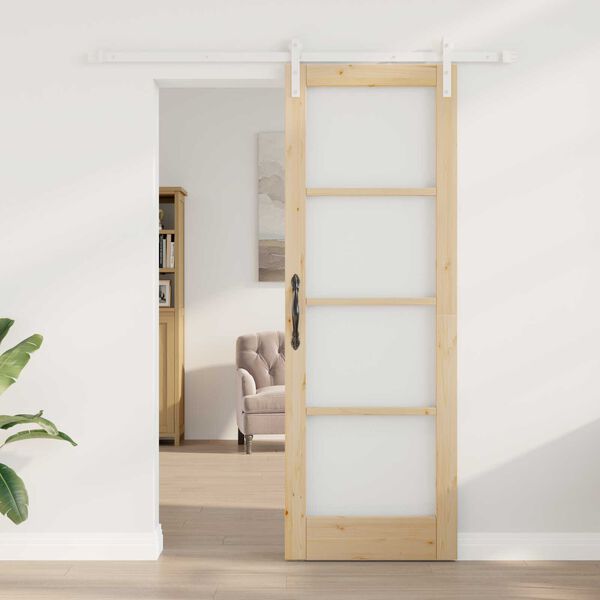 vidaXL Sliding Door ORKDAL Natural 28.94 x 83.07 in