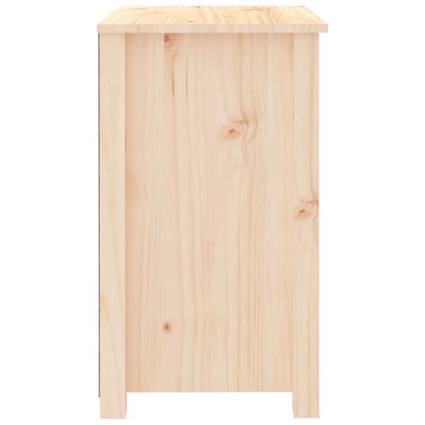 vidaXL Bedside Cabinet Natural wood Solid Pine Wood Medium