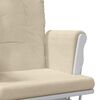 vidaXL Glider Chair With Stool Cream White Fabric (100% polyester)