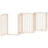vidaXL Dog Gate Set of 6 Natural Poplar Poplar wood