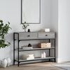 vidaXL Console Table Gray sonoma Engineered wood, metal