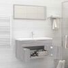 vidaXL Bathroom Furniture Set Grey Sonoma Engineered Wood Standard