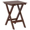 vidaXL Side Table Brown Solid Poplar wood Small Foldable