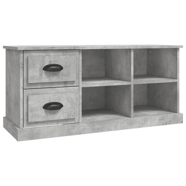vidaXL TV Cabinet Concrete Gray Engineered Wood Medium TV Cabinet