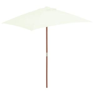 vidaXL Garden Parasol Sand Laminated bamboo and hardwood, Polyester