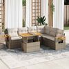 vidaXL Garden Sofa Set Beige, Cream White