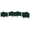 vidaXL Sofa Set Dark Green Velvet (100% polyester) Includes 3 pieces