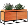 vidaXL Garden Planter Wax Brown Solid Pine Wood, Steel