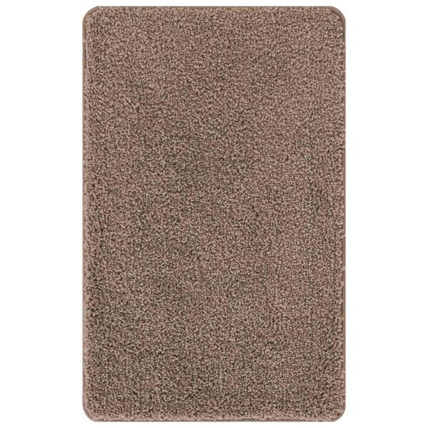 vidaXL Anti-slip Bath Mat Brown 19.7" x 31.5" PP