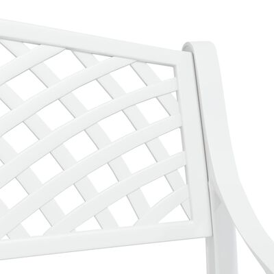 vidaXL Patio Bench 40.2" Cast Aluminum White