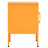 vidaXL Nightstand Set of 2 Mustard Yellow Steel Adjustable Shelves