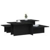 vidaXL Coffee Table Set of 2 Black Engineered wood Standard Durable